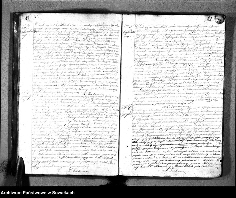 Obraz 14 z jednostki "Duplikat Aktów Urodzonych, Zaślubionych, Zeszłych Urzędnika Stanu Cywilnego Wyznania Ewangelickiego Okręgu Suwałki w Obwodzie i Gubernii Augustowskiey przez 1840 rok."