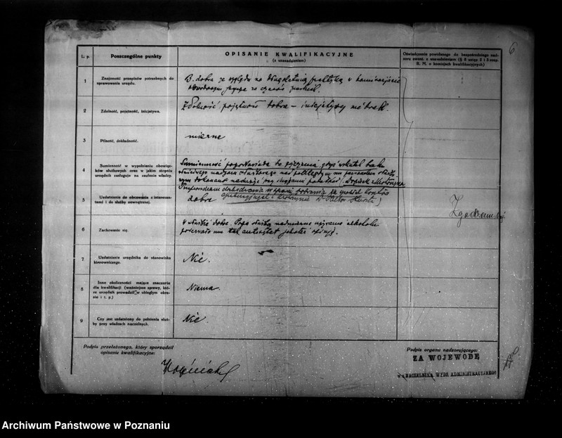 Obraz 10 z jednostki "Akta osobiste Walterbacha Jana komisarza obwodowego w Trzemesznie"