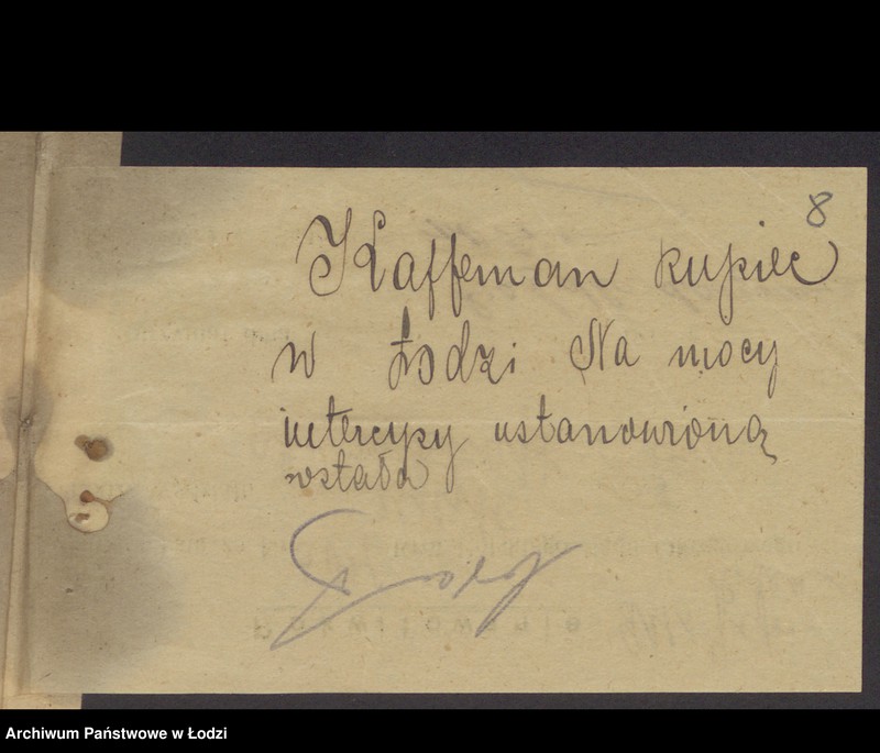 Obraz 10 z jednostki "Aron Warhaft - sprzedaż towarów manufakturowych i przędzy"