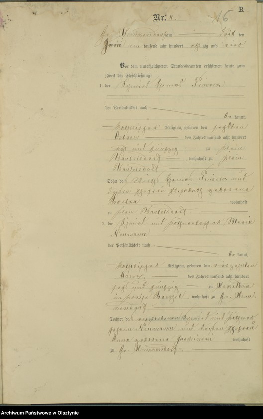 image.from.unit.number "Heiraths-Haupt-Register Nr 1 - 22"