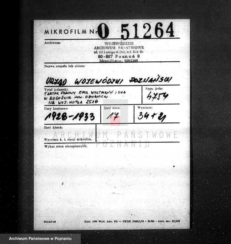 Obraz 2 z jednostki "Tartak parowy Emil Woltmann i Ska. w Rogoźnie pow. obornicki nr woj. kotła 2518"