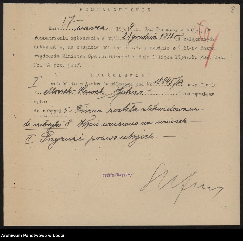 Obraz 10 z jednostki "Moszek Henoch Kutner – drobna sprzedaż towarów bawełnianych"