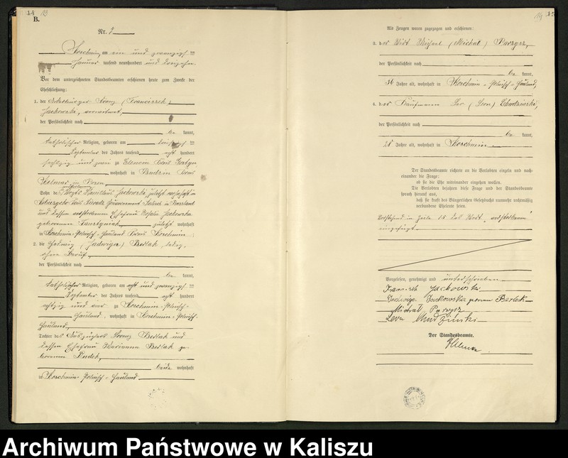 Obraz 10 z jednostki "[Księga małżeństw]"
