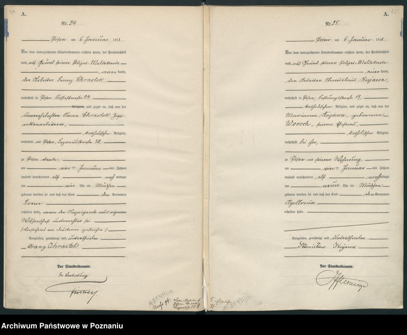 Obraz 15 z jednostki "Księga miejscowa urodzeń tom I [Rejestr główny urodzeń]"