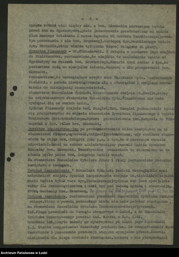 Obraz 7 z jednostki "Placówki produkcyjne i usługowe przemysłu metalowego; protokoły, sprawozdania, raporty z wykonania produkcji"