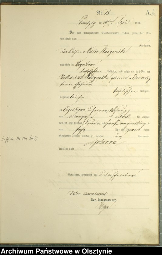 image.from.unit.number "Geburts-Haupt-Register Nr 1 - 43"