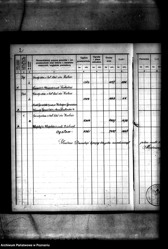 Obraz 6 z jednostki "Wieś Zalesie powiatu konińskiego. Rejestr pomiarowy do pierworysu i wykaz miar"