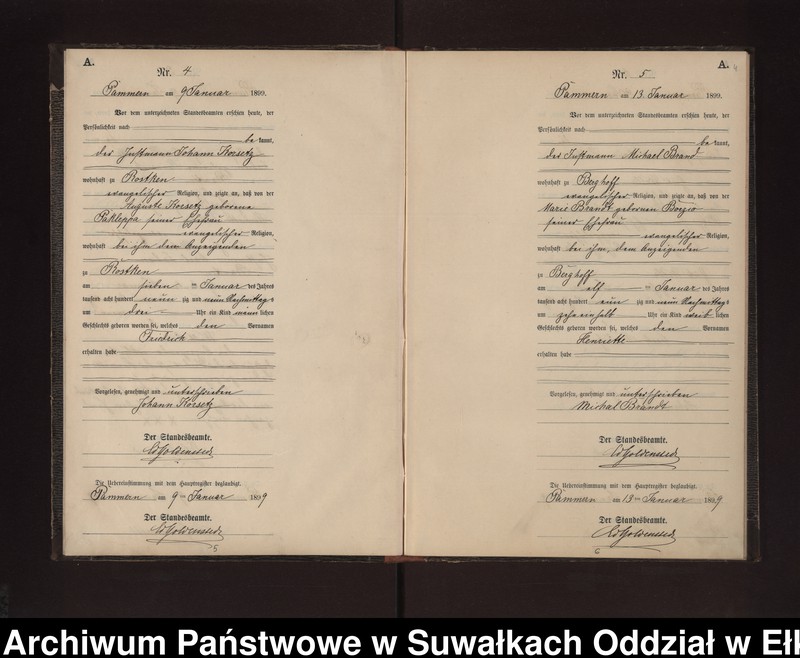 image.from.unit.number "Geburts-Neben-Register des Preussischen Standes-Amtes Neuhoff Kreis Loetzen"