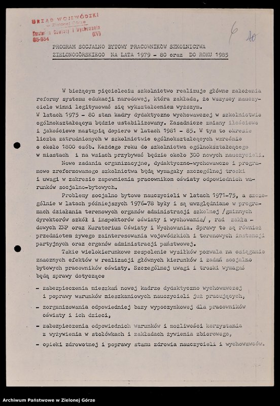 image.from.unit.number "Protokóły z posiedzeń Komisji Wychowania, Oświaty i Kultury Wojewódzkiej Rady Narodowej w Zielonej Górze; Nr 19 - 24"