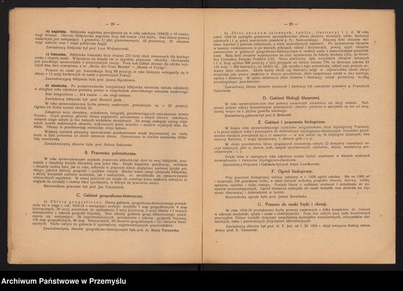 image.from.unit.number "Sprawozdanie Dyrektora Gimnazjum Macierzy Polskiej w Gdańsku za rok szkolny 1934/35"