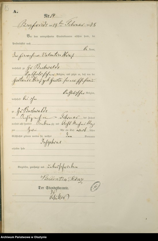 image.from.unit.number "Geburts-Haupt-Register Nr 1 - 84"