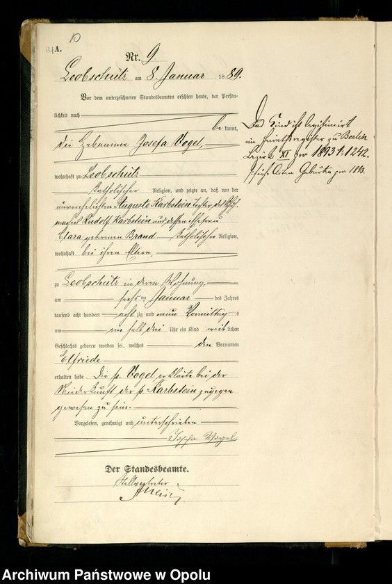 image.from.unit.number "[Urząd Stanu Cywilnego w Głubczycach. Ksiega urodzeń za rok 1889]"