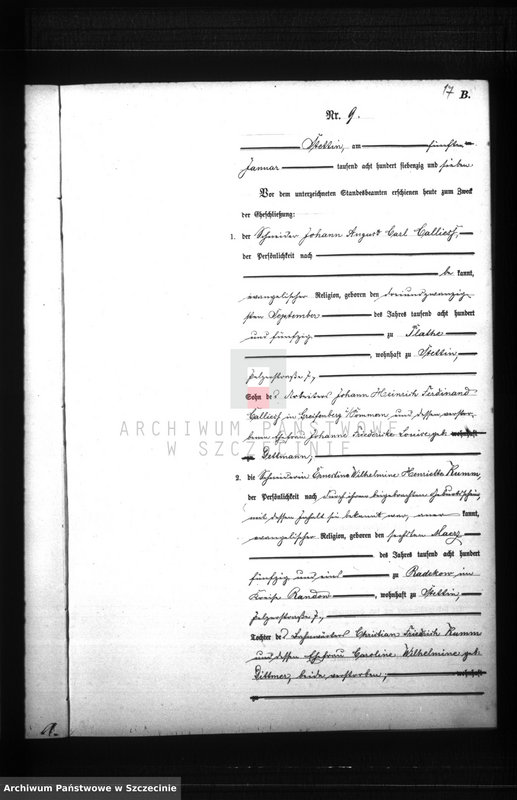 Obraz 20 z jednostki "Heiraths-Register (Neben-Register) Band I"