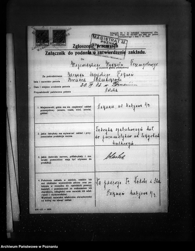 Obraz 17 z jednostki "Zatwierdzenie projektu urządzenia warsztatów - łożysk, firmy "Stabil" w Poznaniu"