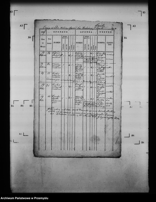 Obraz 8 z jednostki "[Kopie ksiąg metrykalnych parafii Królowa Ruska z filią Bogusza (dekanat Grybów)]"
