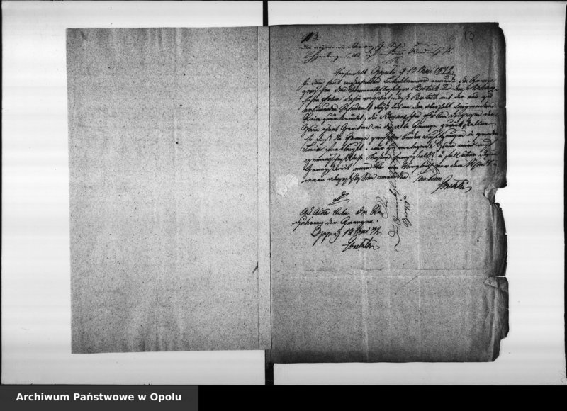 Obraz 13 z jednostki "Acta des Magistrats zu Oppeln betreffend die Untersuchung der Grenzstreitigkeiten durch die Grenz - Deputation. De Anno 1841. Vol. V"