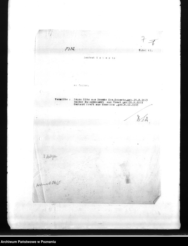 Obraz 11 z jednostki "Amtliche Meldungen Kreis Schwetz (Świecie)"