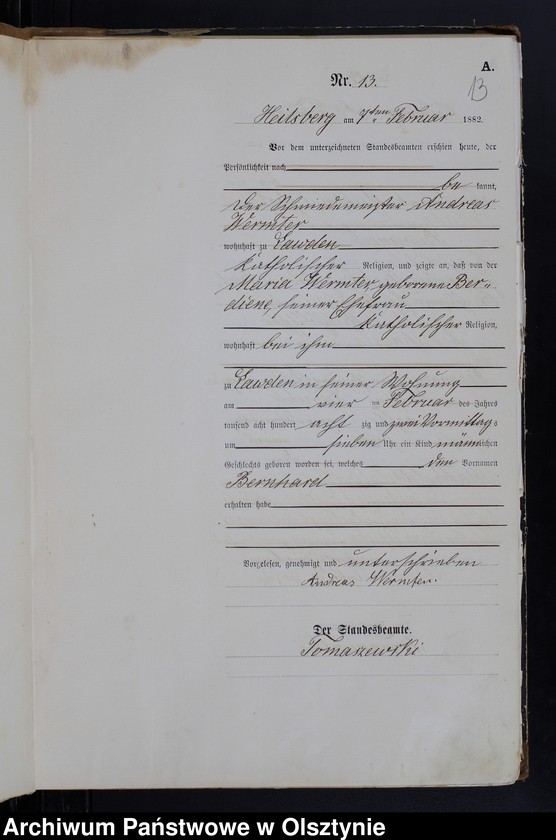 image.from.unit.number "Geburts-Haupt-Register Nr 1 - 156"