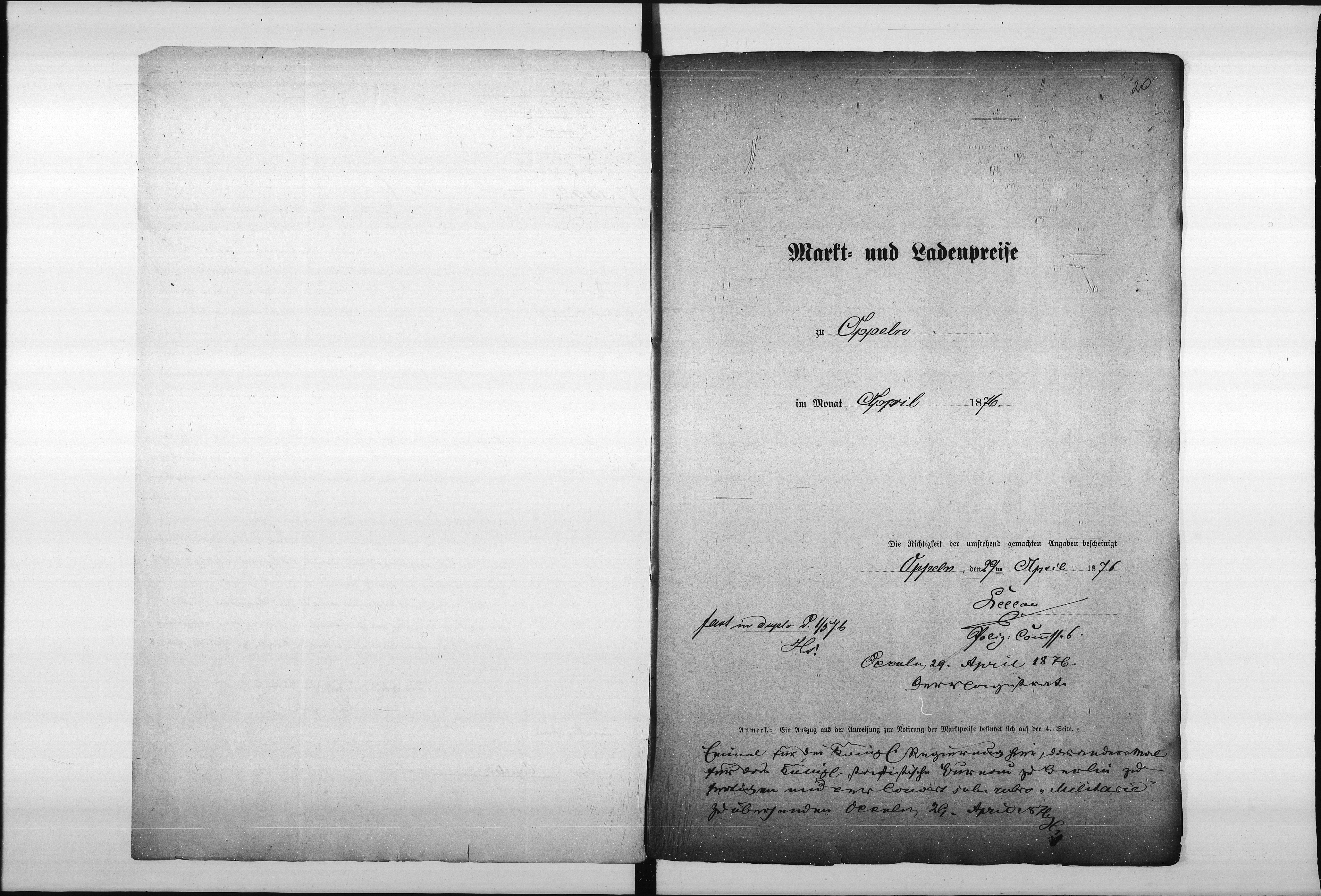 Obraz 16 z jednostki "Acta des Magistrats zu Oppeln betreffend Marktpreis-Tabellen"