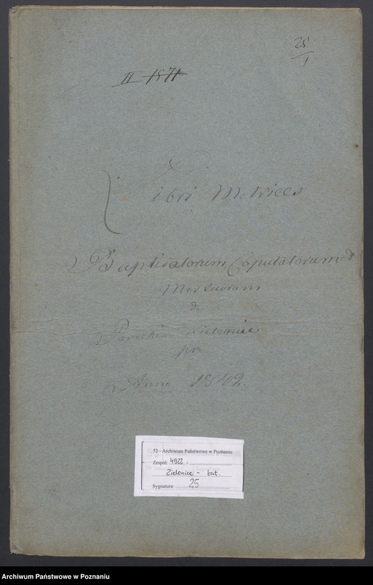 Obraz 2 z jednostki "Libri Metrices Baptisatorum, Copulatorum et Mortuorum."