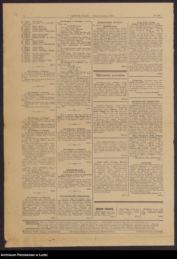 Obraz 16 z jednostki "Jakub Moszek Berman, Chawa Berman, Lajb Kopel- sprzedaż własnych wyrobów włókienniczych"