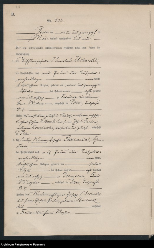 Obraz 12 z jednostki "Księga miejscowa małżeństw tom II [Rejestr główny małżeństw]"