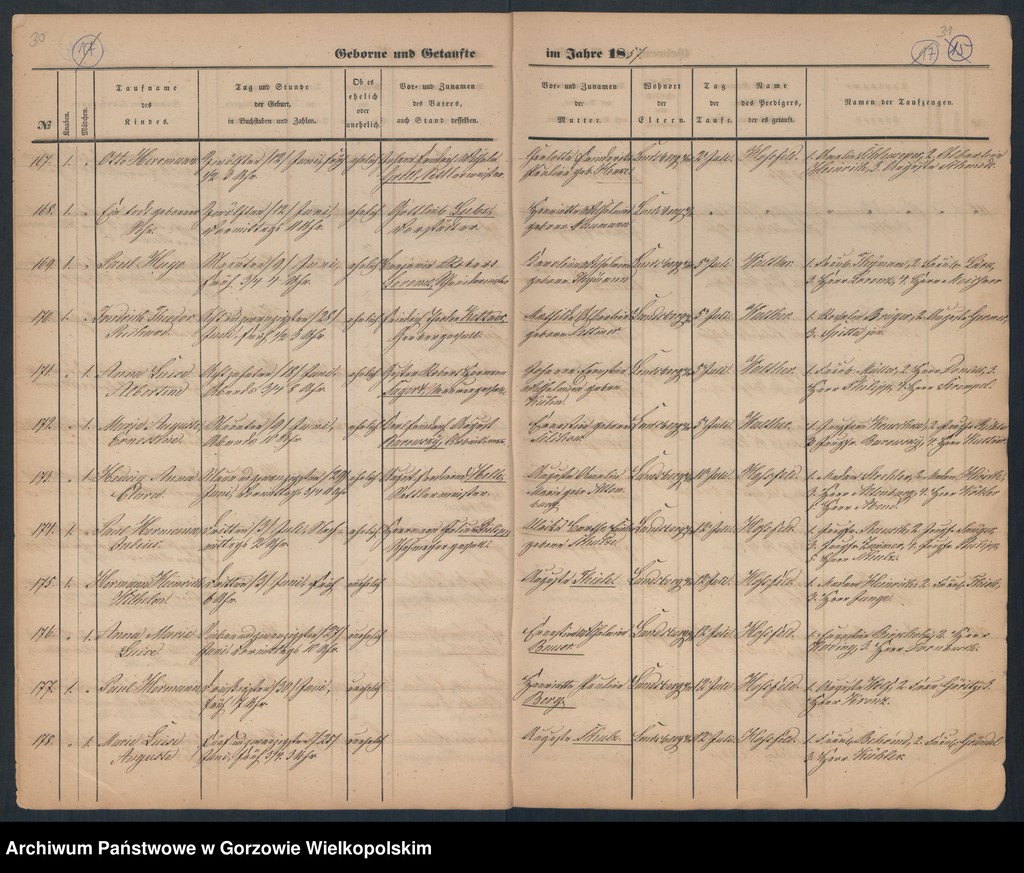 image.from.unit.number "Duplikate der Hauptkirche Landsberg an der Warthe (zawiera też księgę zgonów Konkordien Kirche z 1857 r.)"