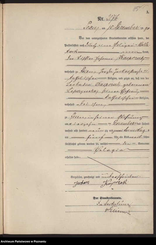 Obraz 18 z jednostki "Księga urodzeń t. VI"