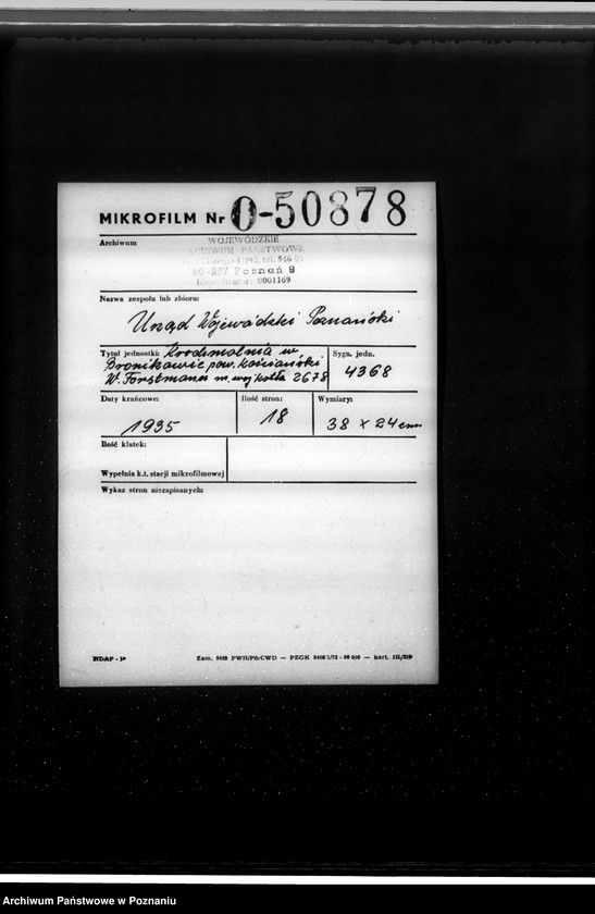 image.from.unit.number "Krochmalnia w Bronikowie pow. kościański W. Forstmann nr woj. kotła 2678"