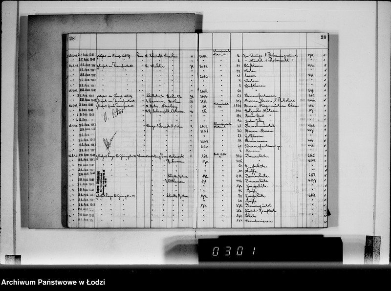 Obraz 19 z jednostki "Textil-Lagerverwaltung Getto [Książka magazynowa towarów wychodzących z Getta]"