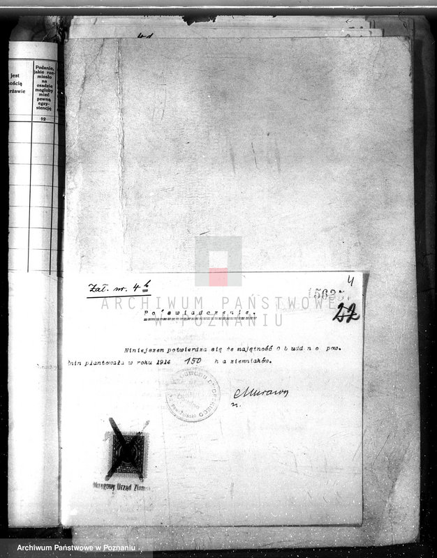 Obraz 19 z jednostki "Majątek Obudno powiatu żnińskiego wyłączenie z art.4/5 ustawy o wykonaniu reformy rolnej"