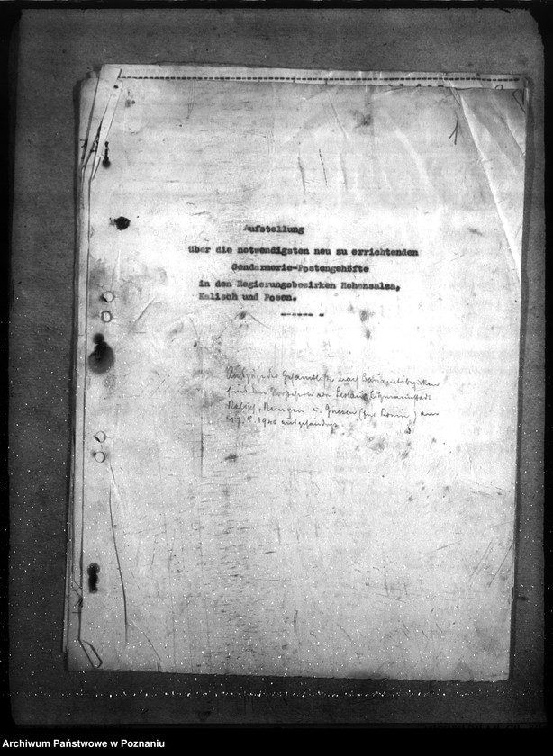 Obraz 5 z jednostki "Wykaz posterunków żandarmerii, na których należy przeprowadzić prace budowlane"