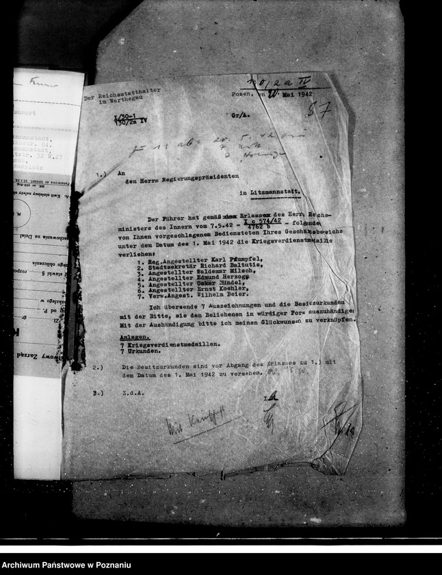 Obraz 11 z jednostki "Kriegsverdienstmadaille- Regierung Litzmannstadt (Łódź)"