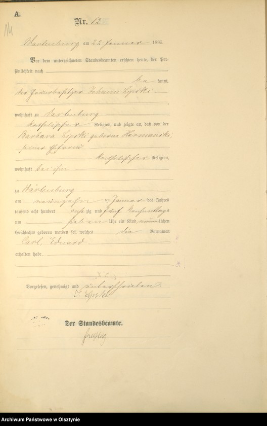 image.from.unit.number "Geburts-Haupt-Register Nr 1 - 205"