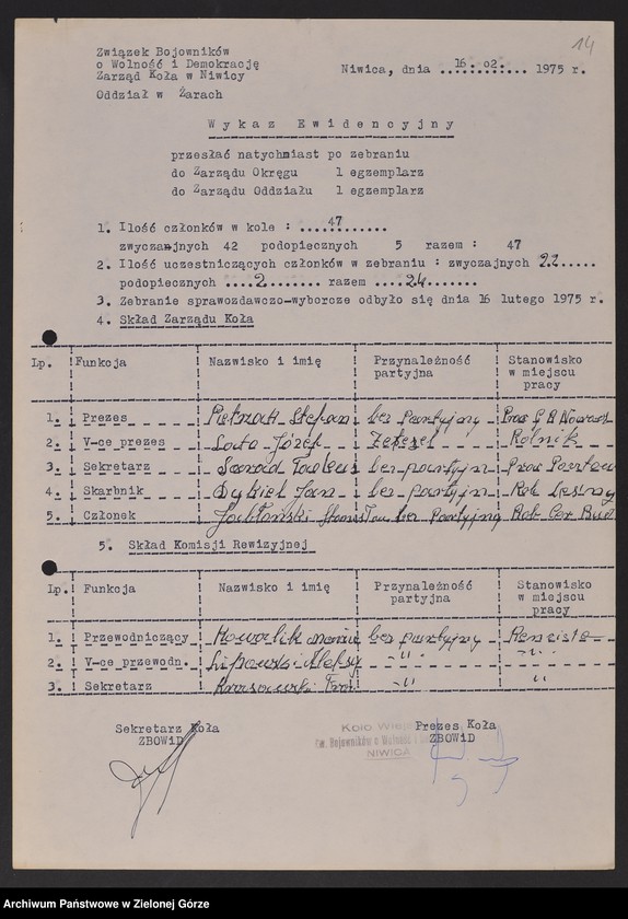 image.from.unit.number "Oddział Powiatowy ZBoWiD w Żarach. Kampania wyborcza. Zebrania sprawozdawczo-wyborcze i wykazy ewidencyjne kół terenowych "
