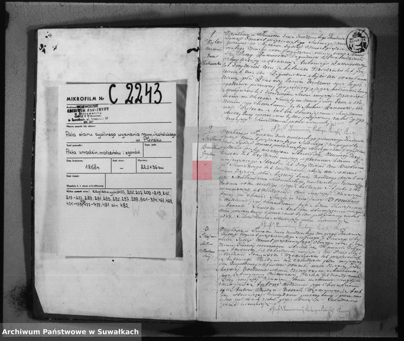 image.from.unit.number "Duplikat R.K. parafii Puńsk 1858 r."