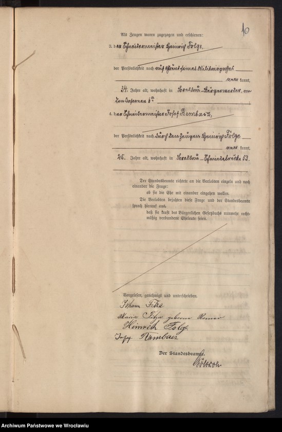 image.from.unit.number "Heiraths-Haupt-Register Breslau I 1900 Band 1"