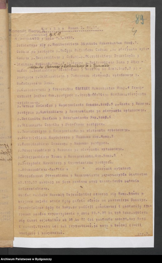 image.from.unit.number "Rozkazy [wewnętrzne i tajne wydane przez Komendę Powiatową Zachodniej Straży Obywatelskiej w Nowym Mieście]"