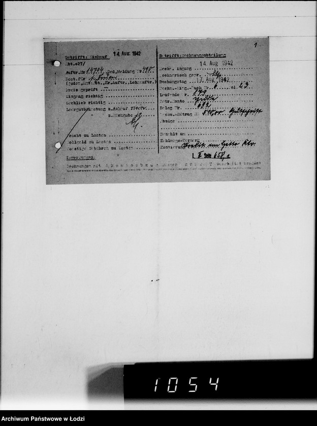 Obraz 5 z jednostki "Landwirtschaft-Zentralgenossenschaft.G.m.b.H.Rechnungen. [za dostawy towarów dla Getta]"