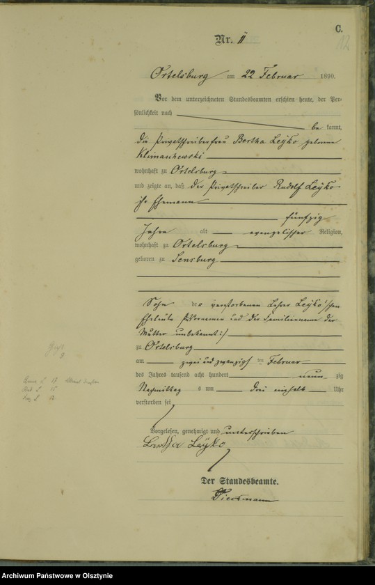 image.from.unit.number "Sterbe-Haupt-Register Nr 1 - 90"