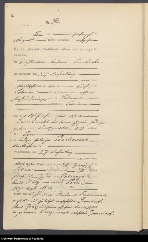 Obraz 6 z jednostki "Księga miejscowa małżeństw tom III [Rejestr główny małżeństw]"