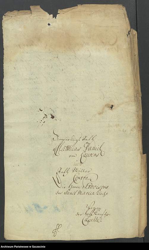 image.from.unit.number "Regierungsrat Laurens und Rat Johann Müller gegen die Vorsteher der Marienkirche zu Stargard wegen der Kirchenstühle des Gregor Peßke"