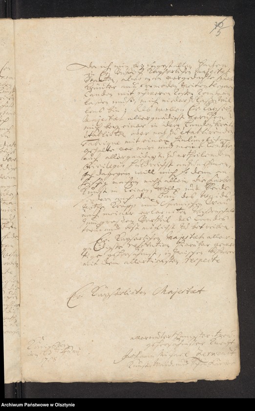 image.from.unit.number "In S. [Sachen] des Kunst=Waid und Schön=Färbers Johann Michael Zerwendt in pto: Emigrantionis"