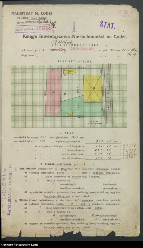 image.from.unit.number "Księga inwentarzowa nieruchomości m. Łodzi ul. Skłodowskiej"