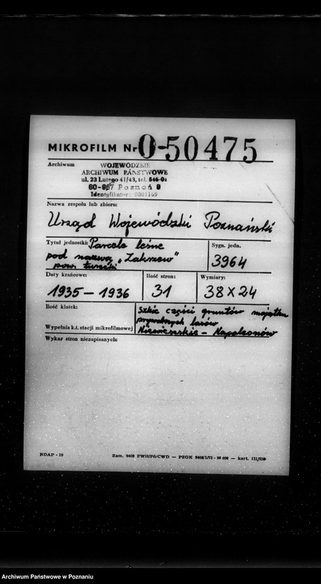 Obraz 2 z jednostki "Parcele leśne pod nazwą,,Zakrzew" powiat turecki"