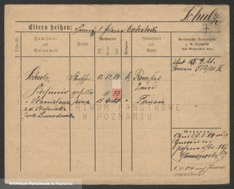 Obraz 17 z jednostki "Szulc (żonaci od Kazimierz do wdowy)"