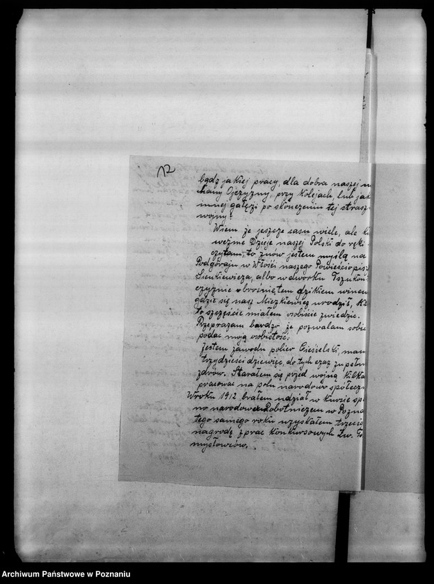 Obraz 18 z jednostki "Korespondencja różna - miedzy innymi sprawozdanie z posiedzenia Komitetu Politycznego w Berlinie, wnioski o subwencję dla Gazety Olsztyńskiej, protest profesora Eugeniusza Romera odnośnie objęcia jedynie Królestwa Polskiego nazwą Polski (nr 482), listy dra Celichowskiego"