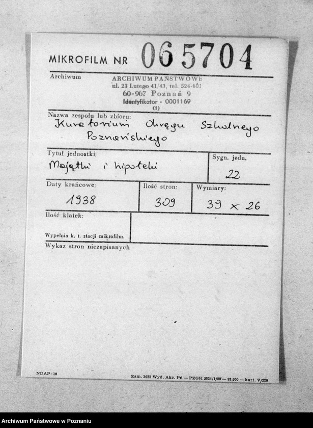 Obraz 2 z jednostki "Majątki i hipoteki"