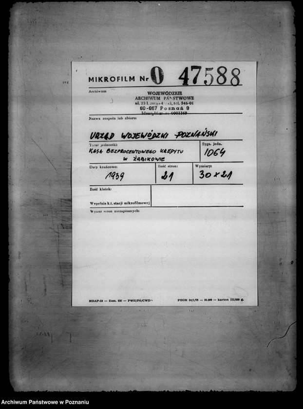 Obraz 2 z jednostki "/ Kasa Bezprocentowego Kredytu w Żabikowie/"