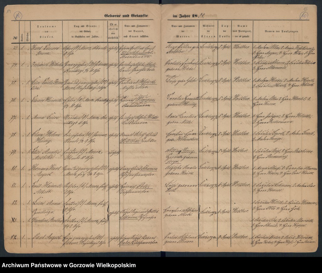 image.from.unit.number "Duplikate der Hauptkirche zu Landsberg an der Warthe (zawiera też księgę zgonów Konkordien Kirche z 1858 r.)"